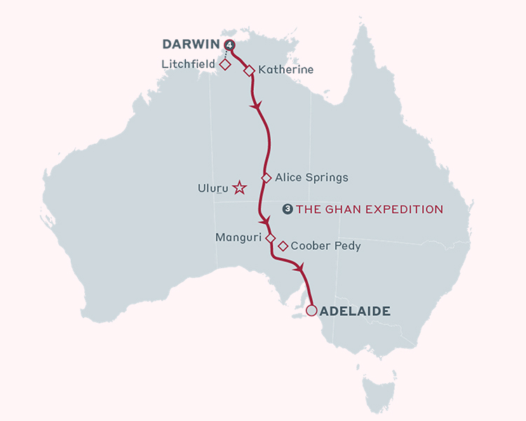 Taste of the Top End map - image courtesy of Journey Beyond Rail.