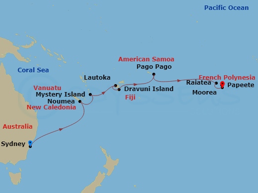 Sydney to Papeete