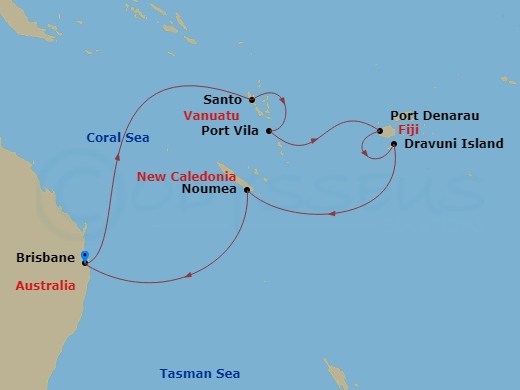 Fiji, Vanuatu & New Caledonia Cruise